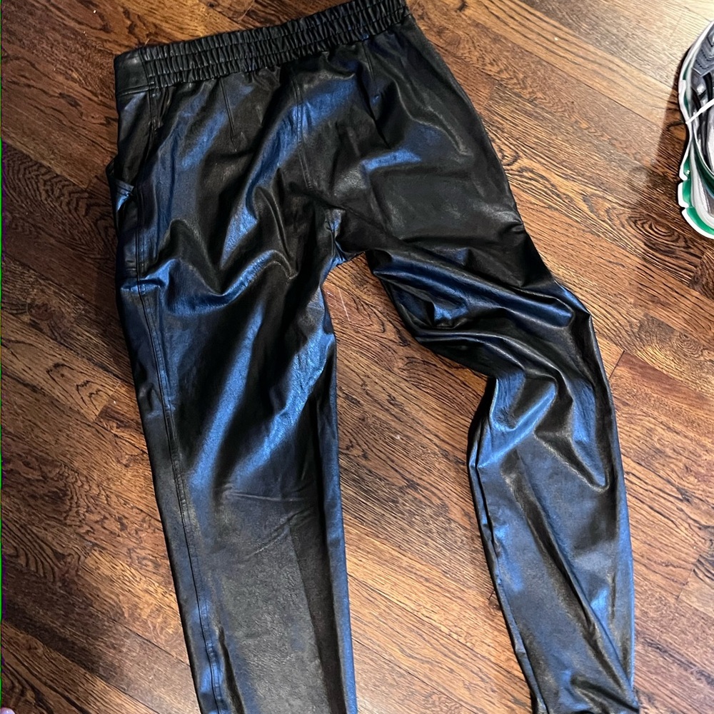 Spanx faux leather joggers - large